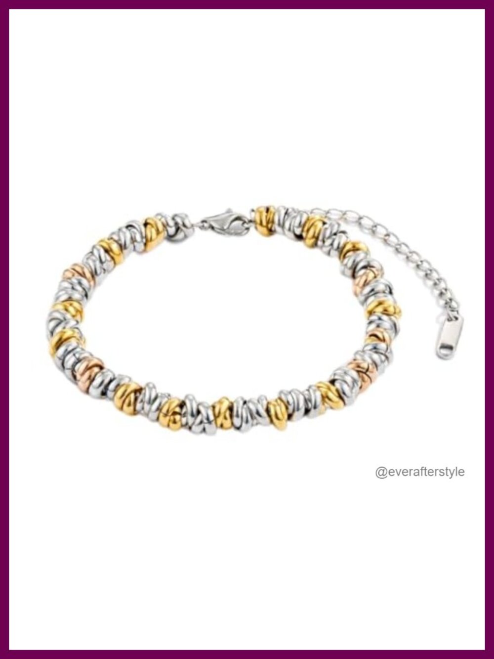 Waterproof Gold Bracelet 18K PVD Gold Plated Stainless Steel Link Bracelet